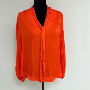 Rachel Zoe Orange Red Blouse, Size L